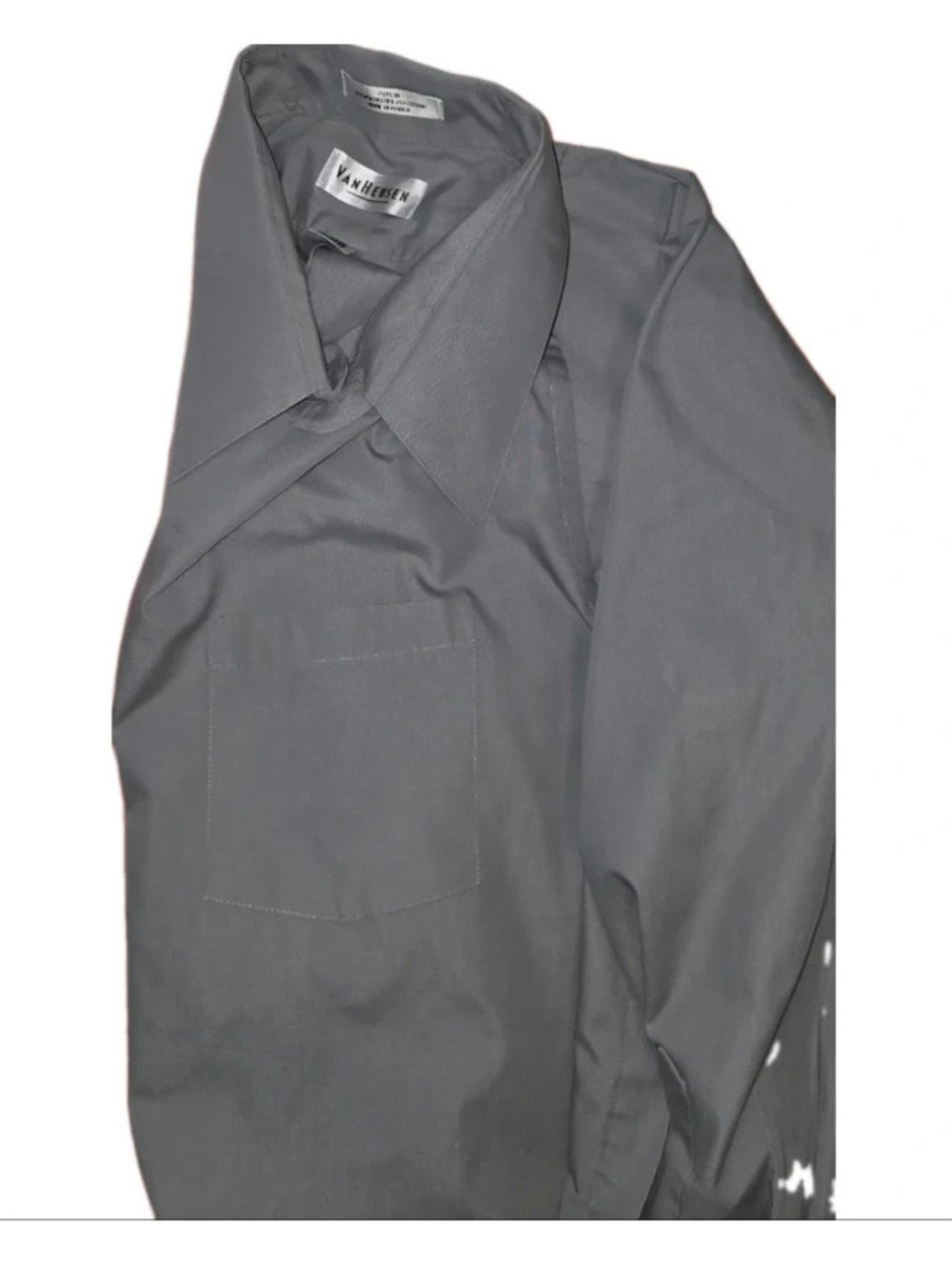 Van Heusen Grey Poplin Dress Shirt XXL